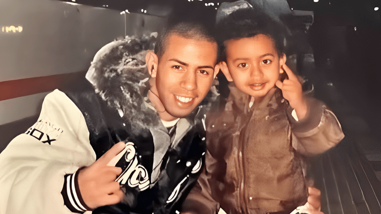 Lamine Yamal in childhood with father