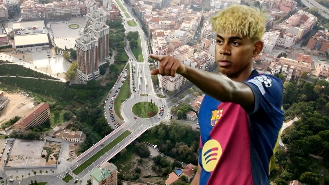 Lamine Yamal's Childhood birth place aerial view