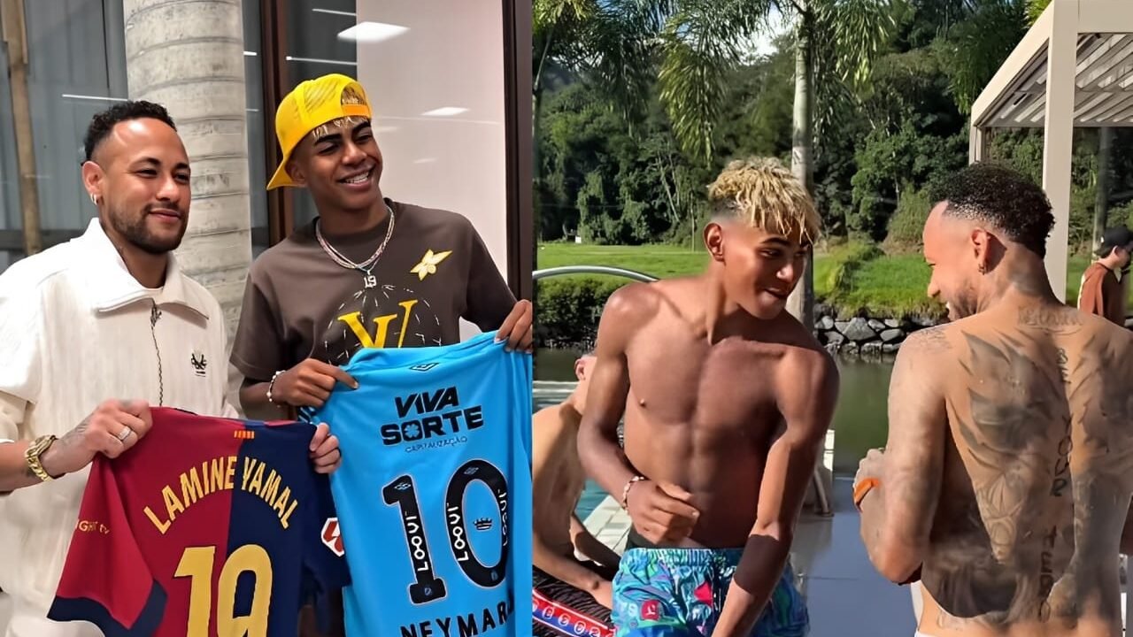 Yamal meets Neymar in Brazil