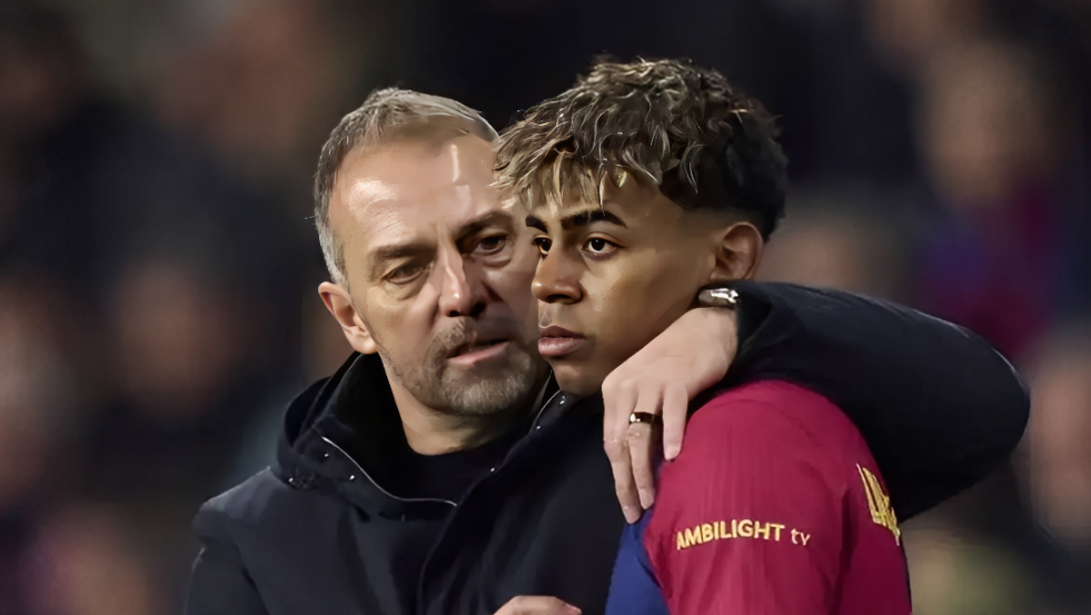 Lamine Yamal and Hansi Flick