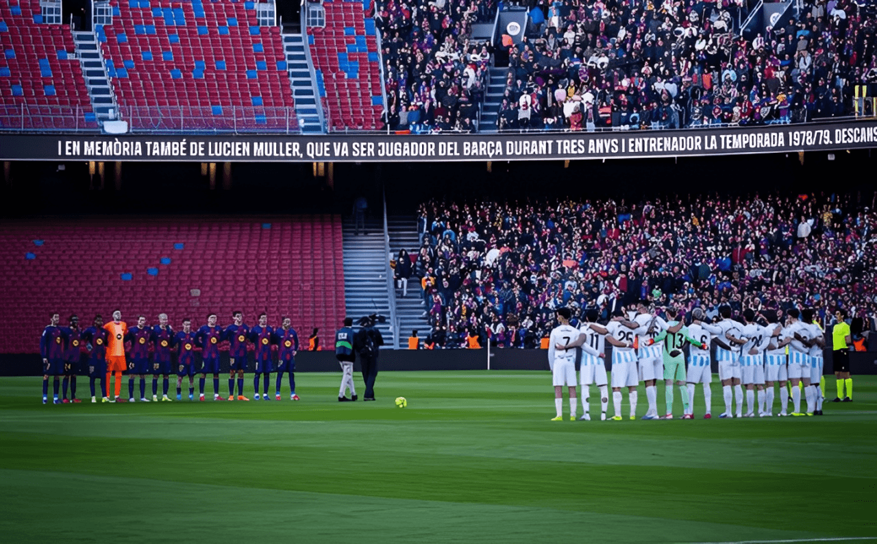 FC Barcelona Honors Railway Tragedy Victims With Silence at Camp Nou