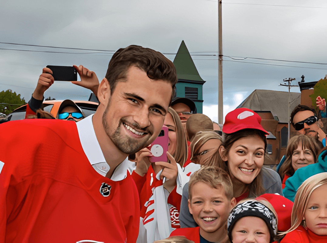 Dylan Larkin Celebrates Team USA’s Golden Return