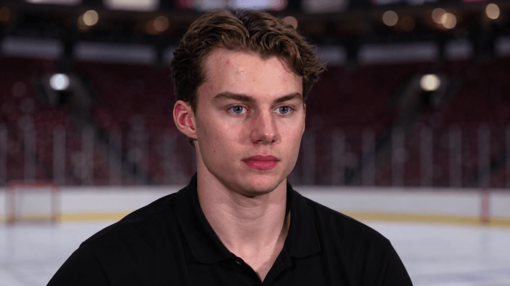 Blackhawks forward Connor Bedard on Patrick Kane