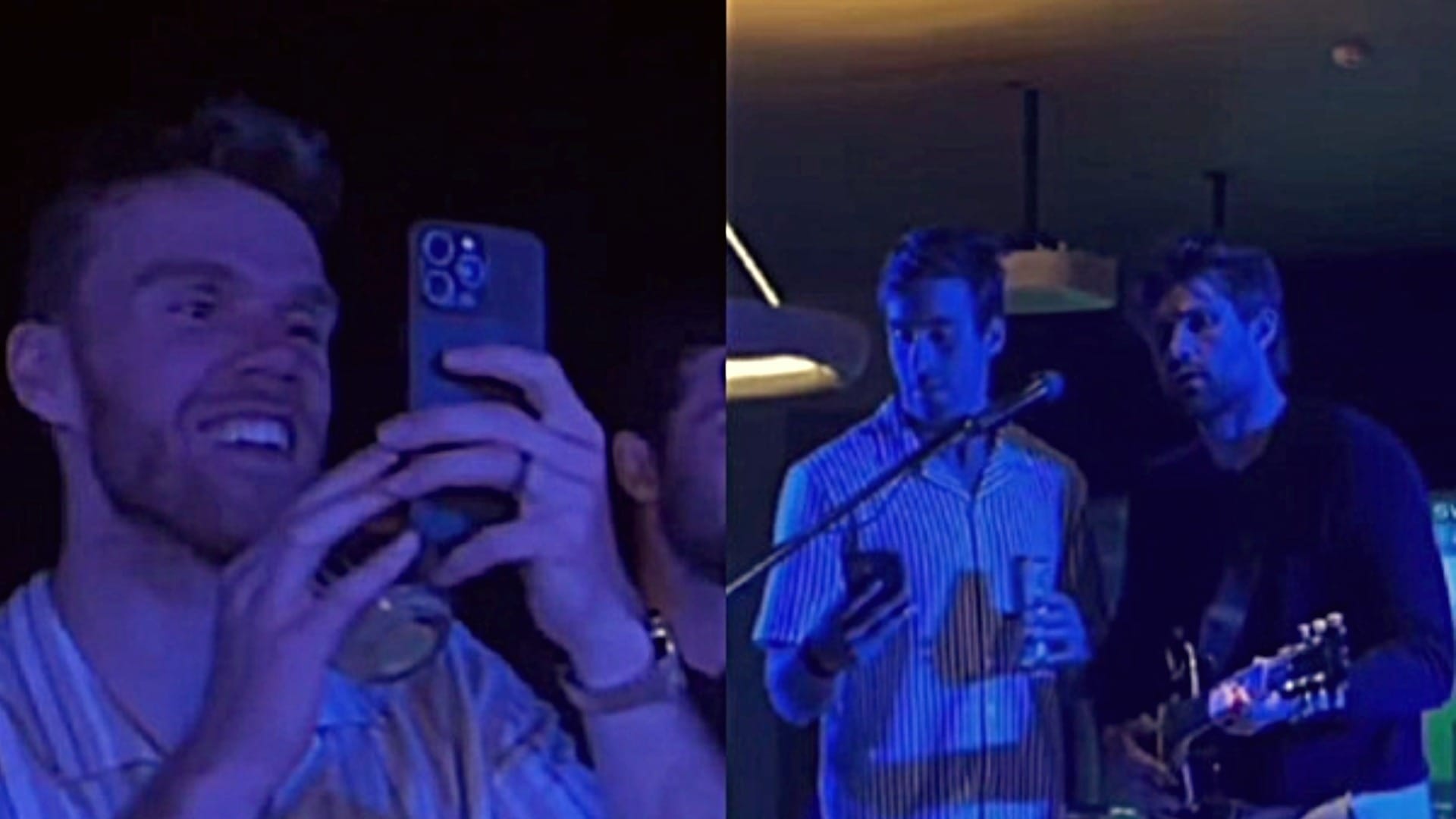Oilers’ Connor McDavid spotted watching Leon Draisaitl, Evan Bouchard sing ahead of 2026-27 NHL season